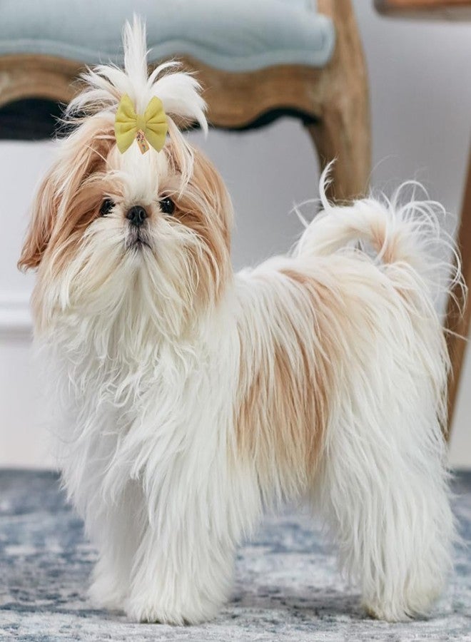 Western Era Dog Bow Hair Clip | Stylish Pet Accessory | Soft, Comfortable | Small, Medium & Large Dogs | Grooming, Photoshoots, Parties Fashionable & Durable Design for Pets (Yellow) - Image 2